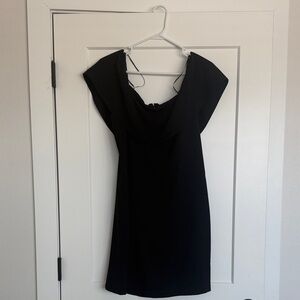 Charles Henry Black Mini Dress
